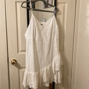 Express white eyelet dress